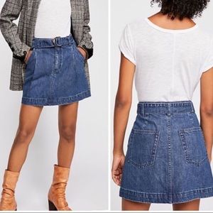 Free people jade belted mini skirt